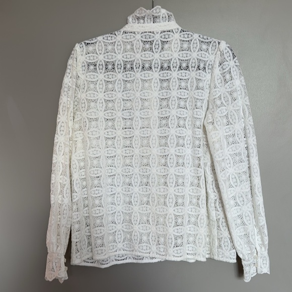 Sezane Chlo Long sleeve guipure shirt - Picture 7 of 7